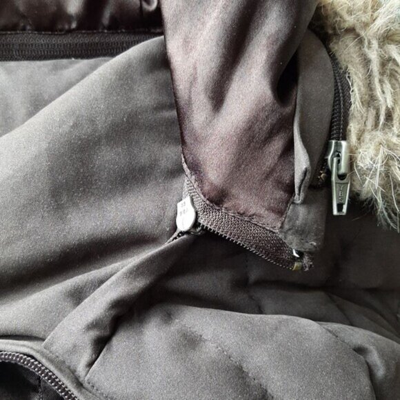 RW&CO. Down Insulated Puffer Winter Jacket Quilted Short Coat w/ Hood Brown Sz S - Picture 15 of 16